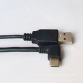 Fast Charging USB 2.0 AM to 90 Degree Left Angle Type C Custom Type C Cable